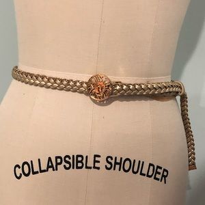Anne Klein Gold Braided Chain Belt